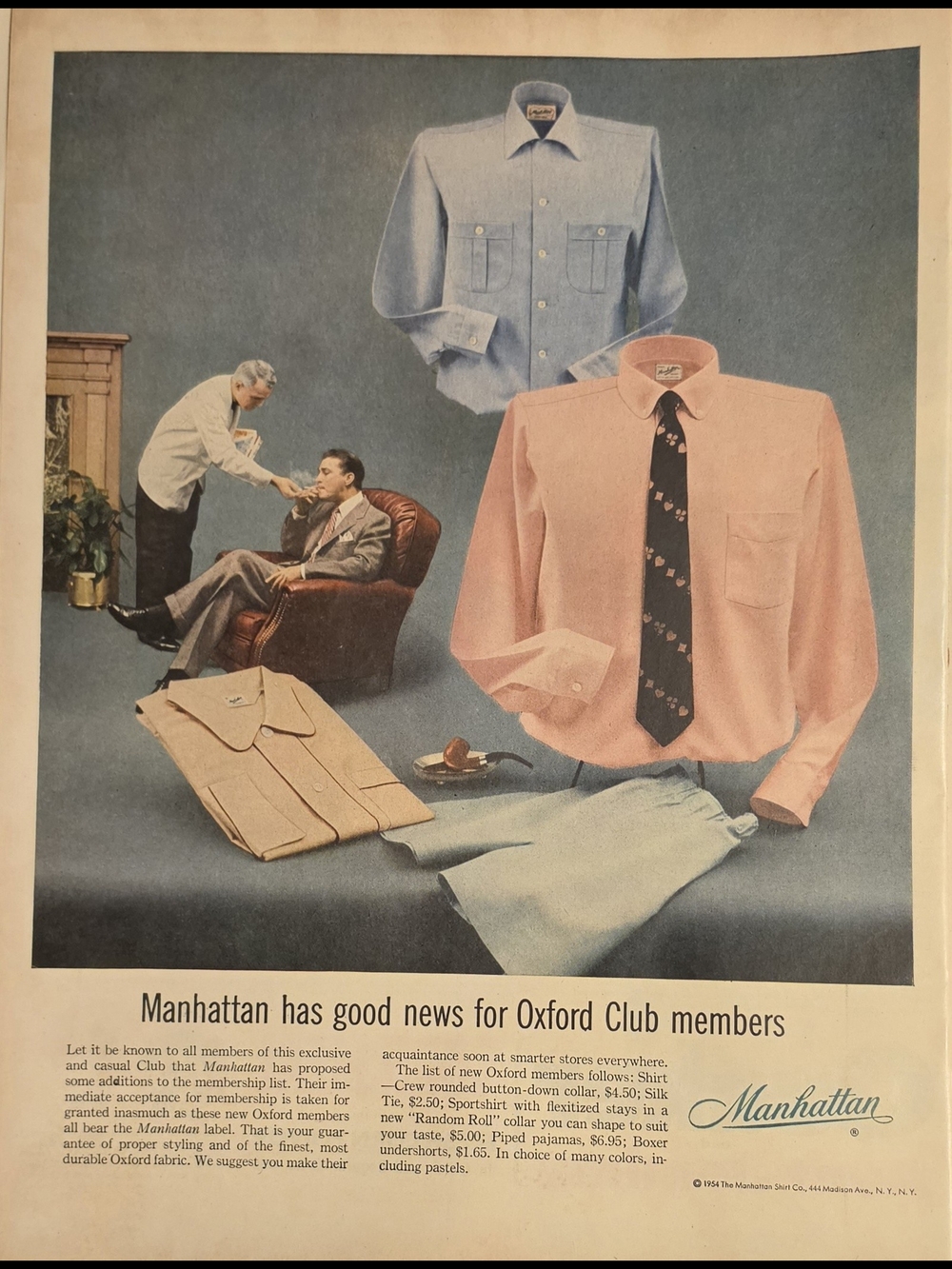 Mint Rare Vintage Oxford Men’s Shirt Print Ad